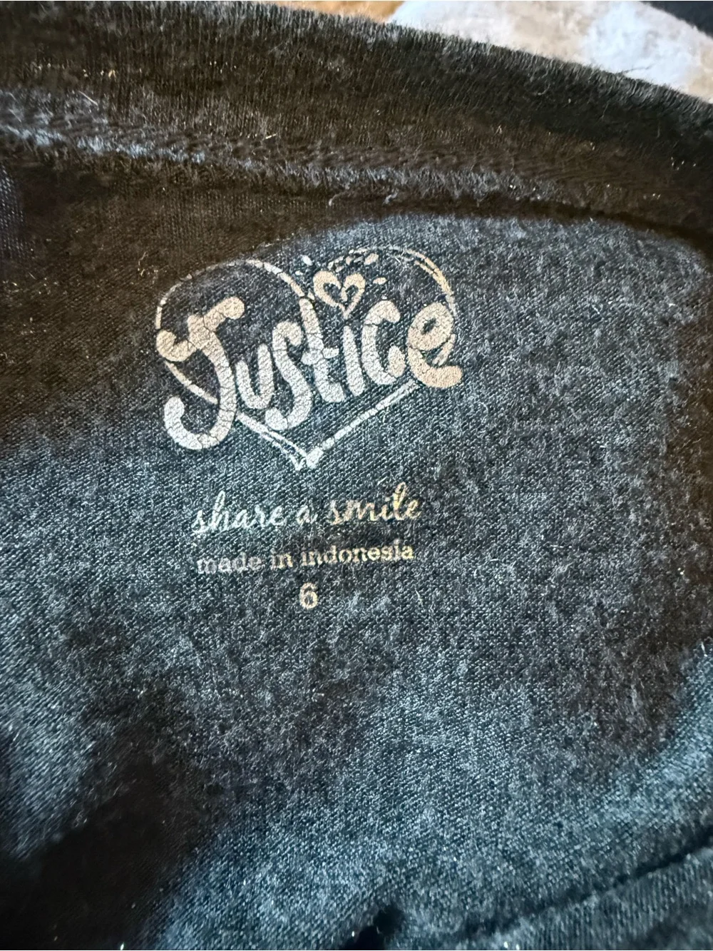 Justice Dark Charcoal and Light Gray Colorblock Embellished Sweatshirt